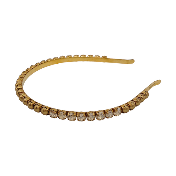 Faux Pearl Hairband Gold