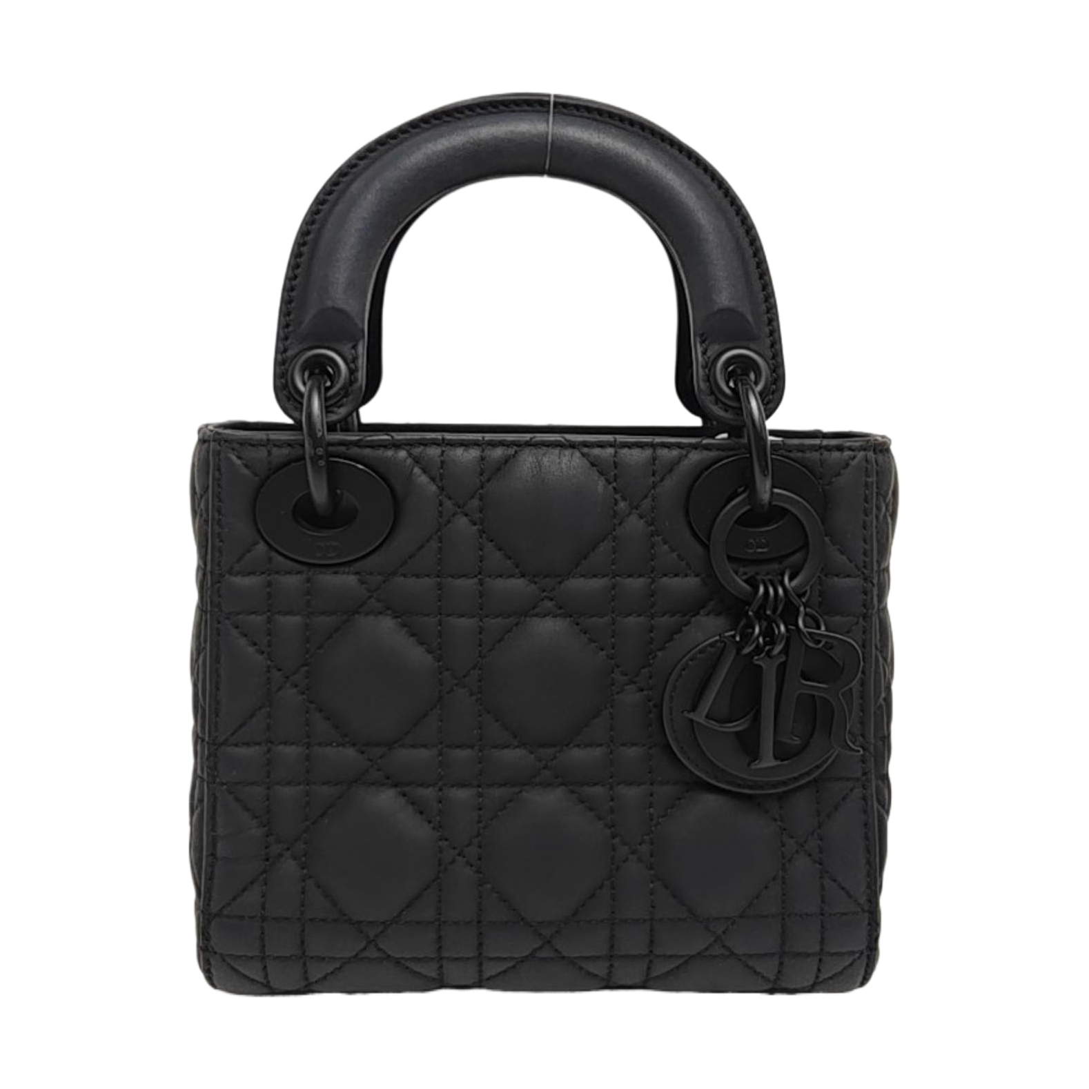 Lady Dior Mini Cannage Calfskin Black