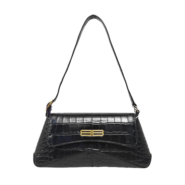 Calfskin Shoulder Bag Black