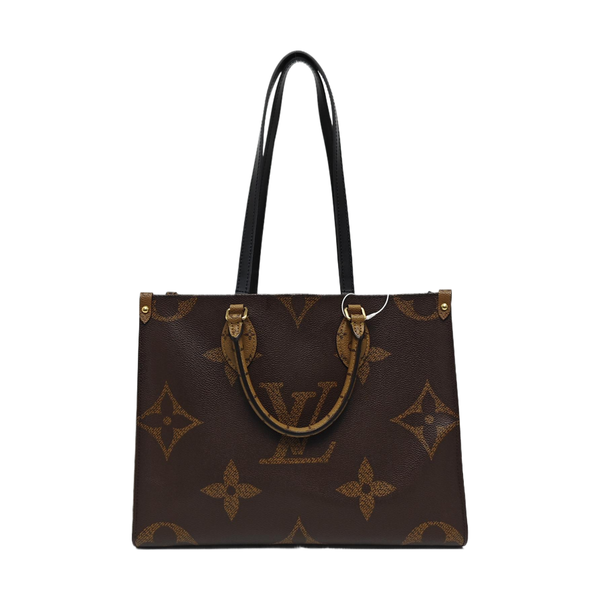 Authenticated pre-owned  ONTHEGO MM Monogram Coated Canvas Brown - Tote Bag at Looply