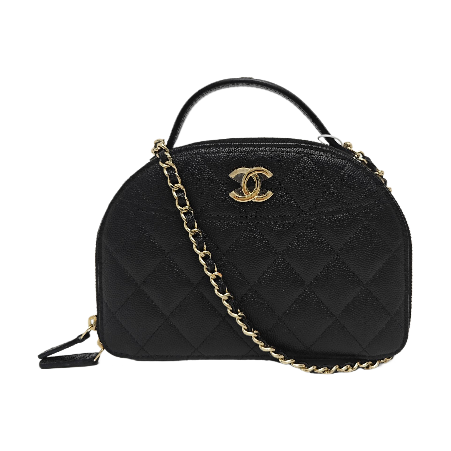Quilted Grained Calfskin Black