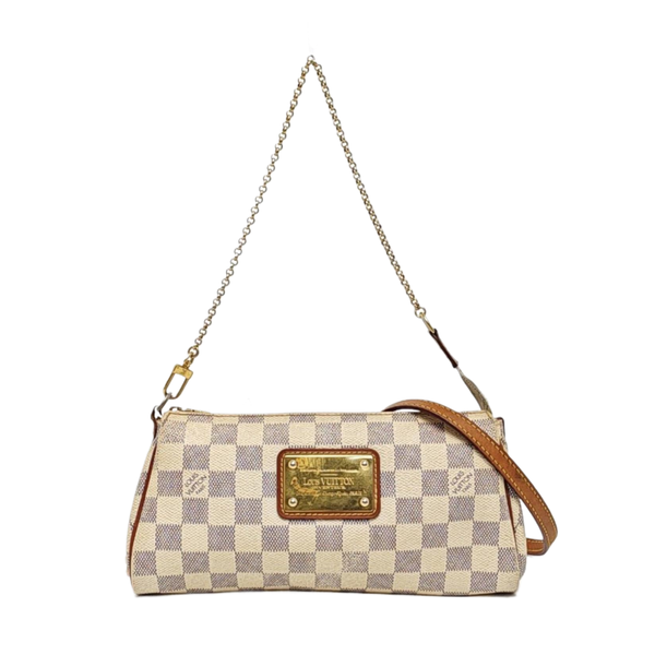 EVA Damier Azur Coated Canvas White