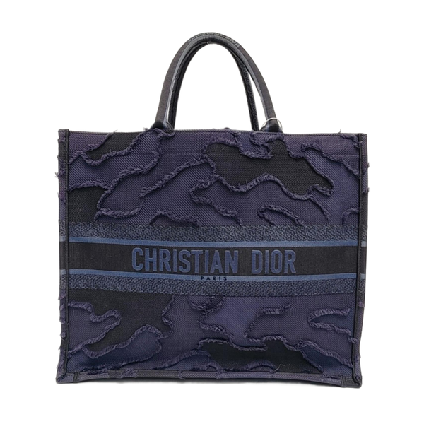Authenticated pre-owned  Book Tote Large Canvas Blue - Tote Bag at Looply