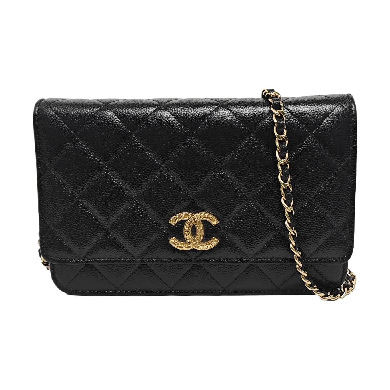 WOC Quilted Grained Calfskin Black