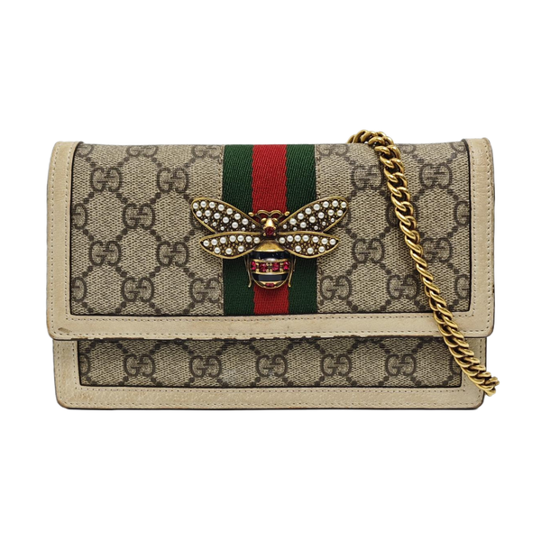 Queen Margaret Mini Monogram Coated Canvas Beige