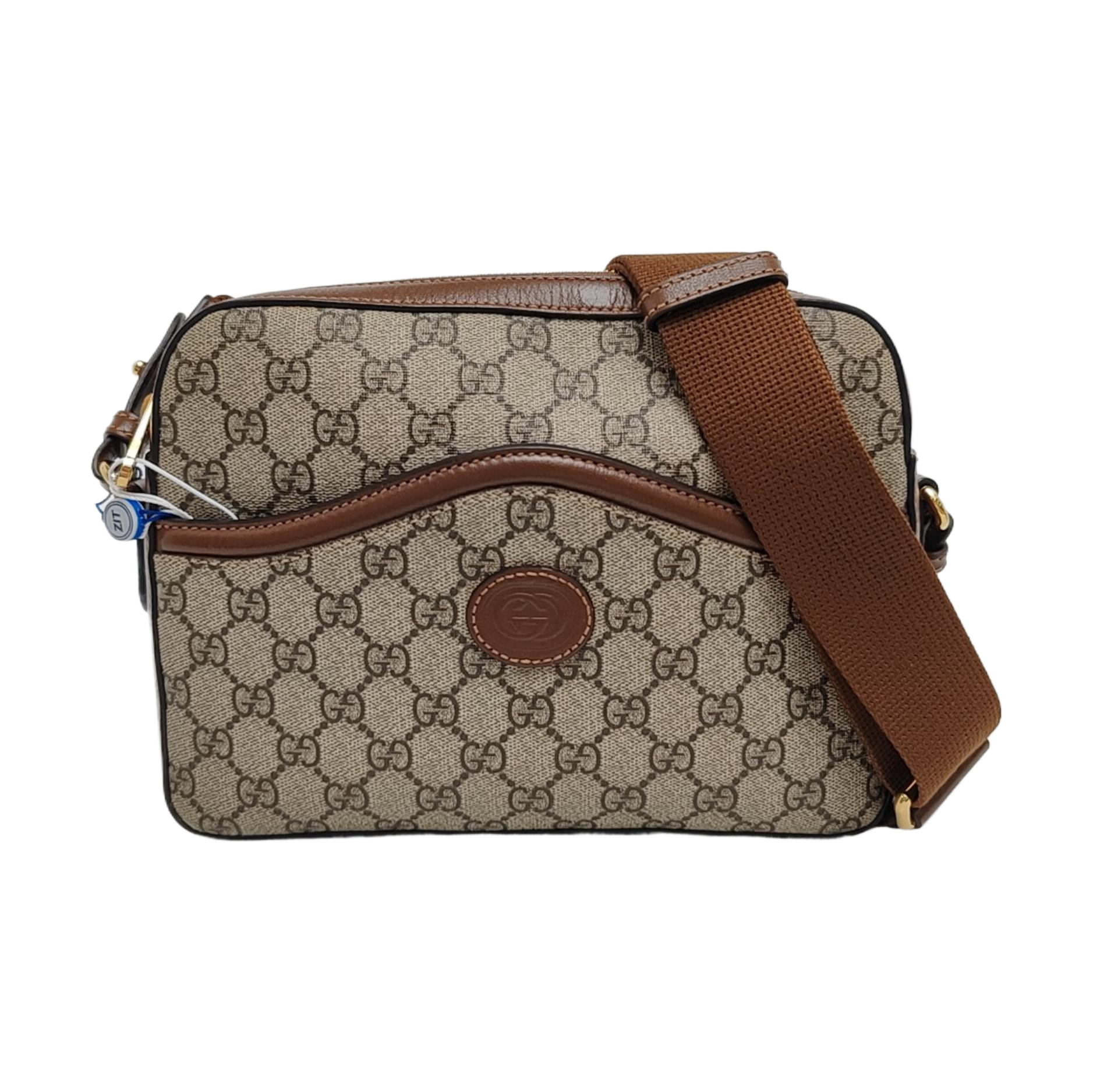 Monogram Coated Canvas Shoulder Bag Black