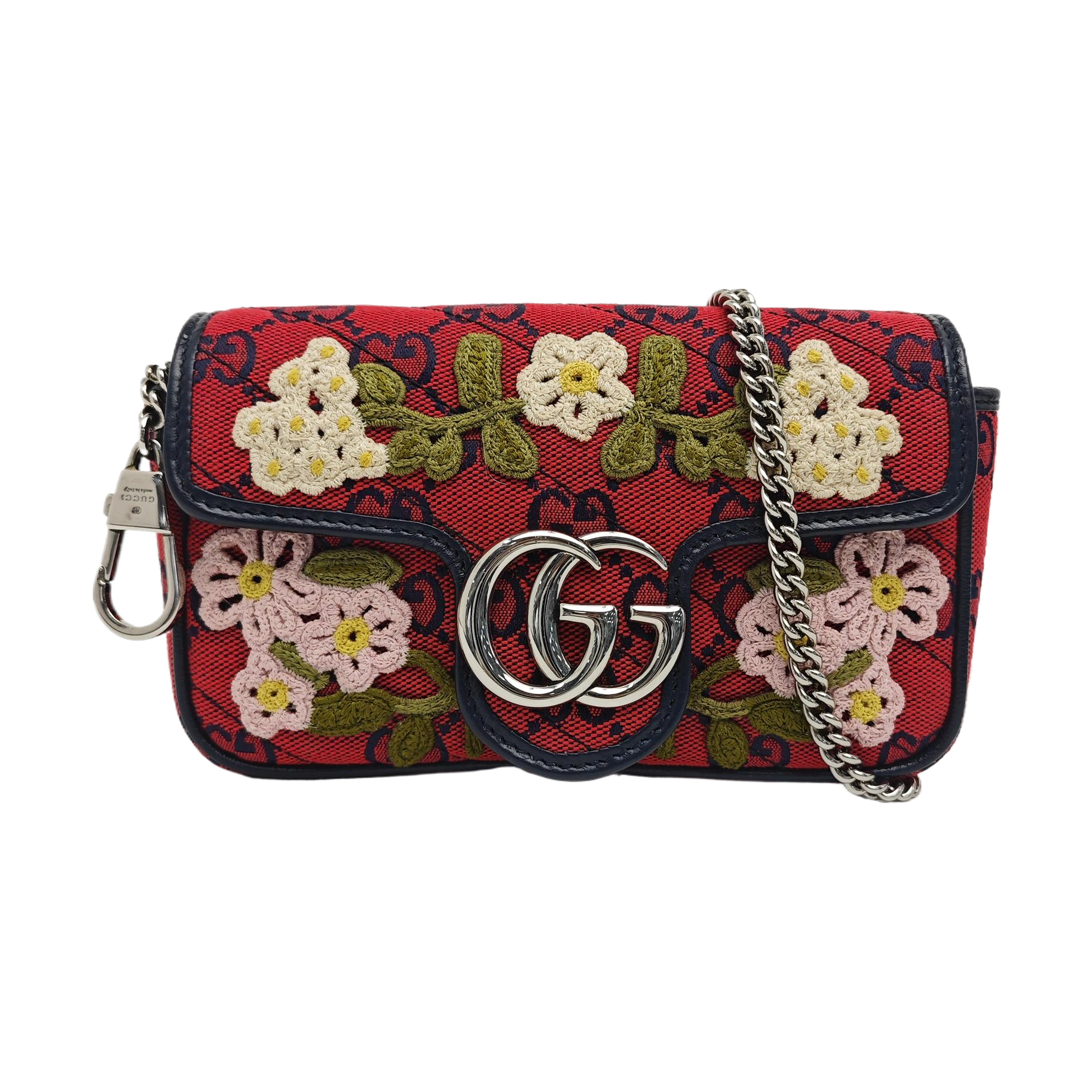 GG Marmont Mini Quilted Canvas Red