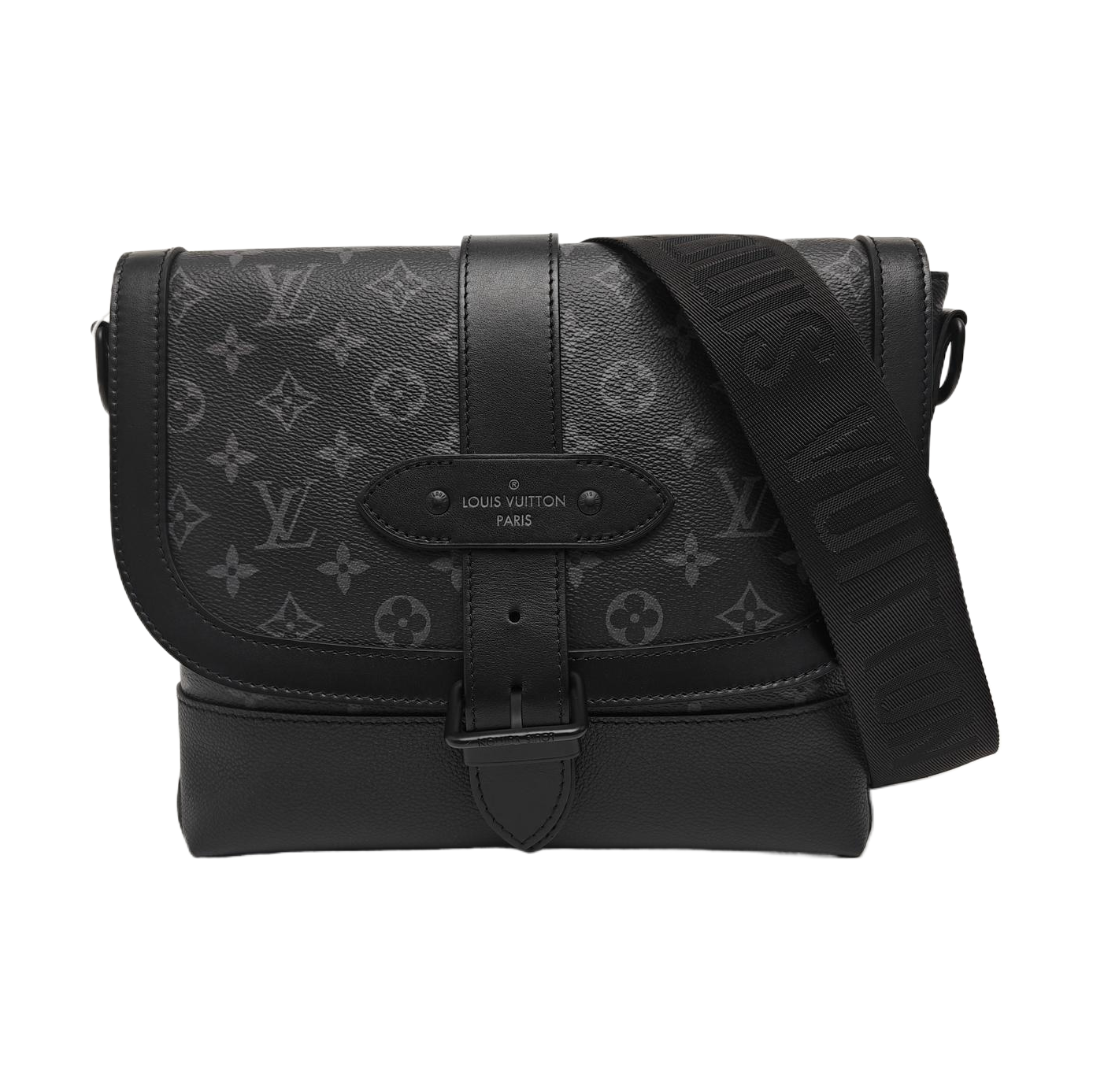 SAUMUR Monogram Coated Canvas Black