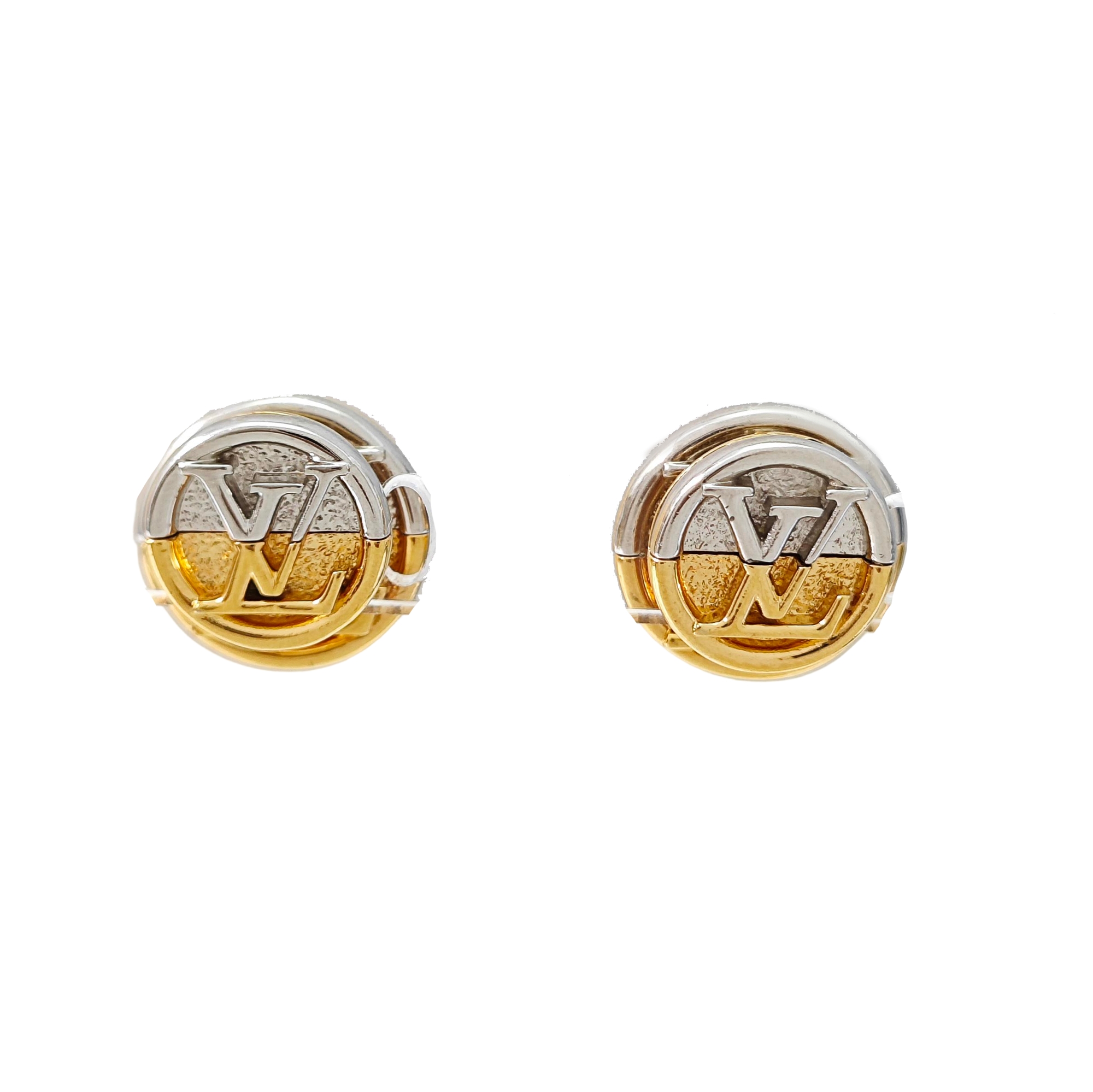 L TO V Metal Gold Stud Earrings