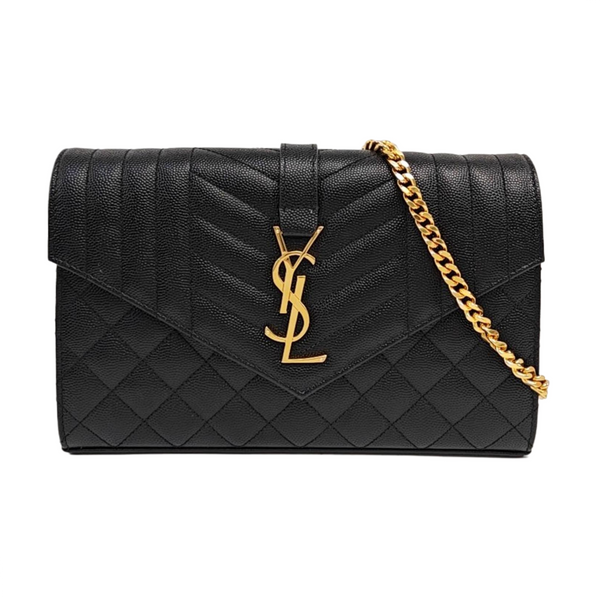 MONOGRAM Medium Chevron Calfskin Black