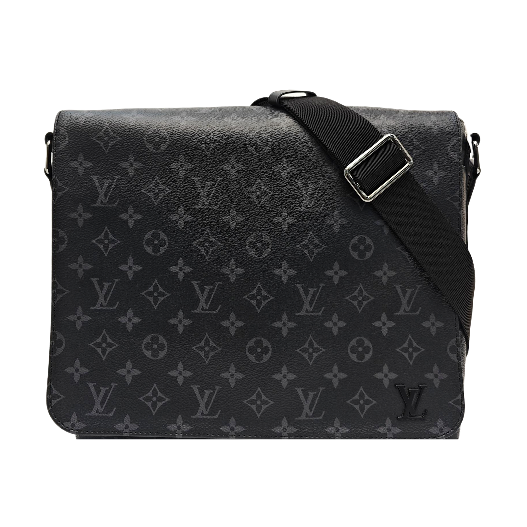 DISTRICT MM Monogram Coated Canvas Black