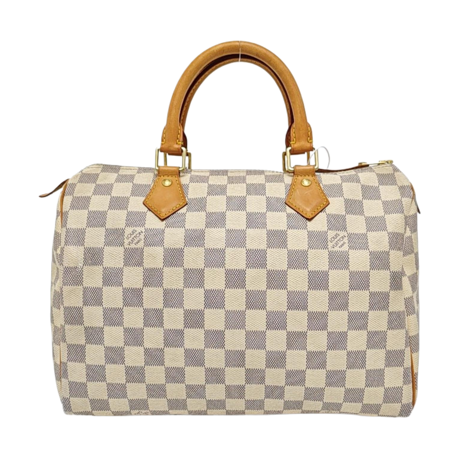 SPEEDY 30 Damier Azur Coated Canvas White