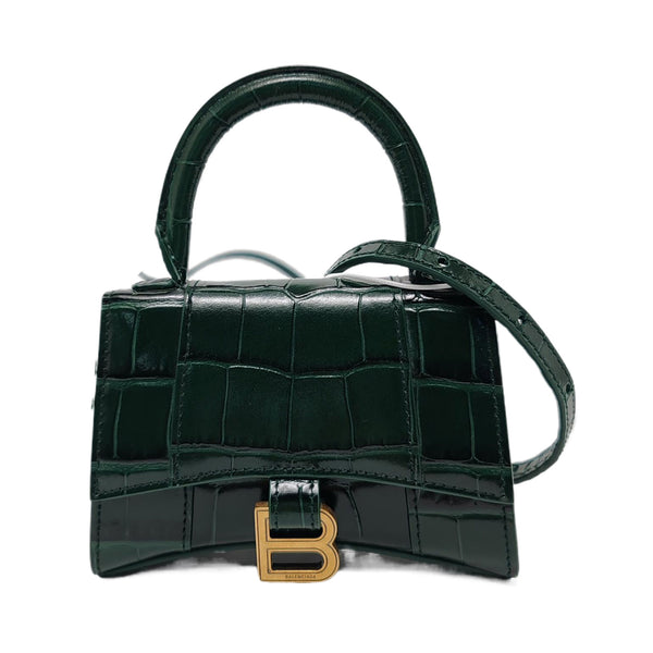 Hourglass Mini Calfskin Green