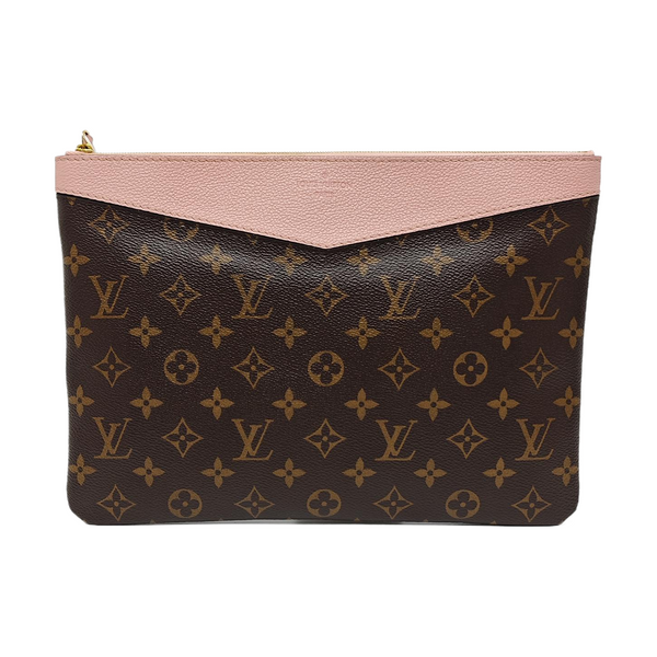 DAILY Monogram Coated Canvas Brown