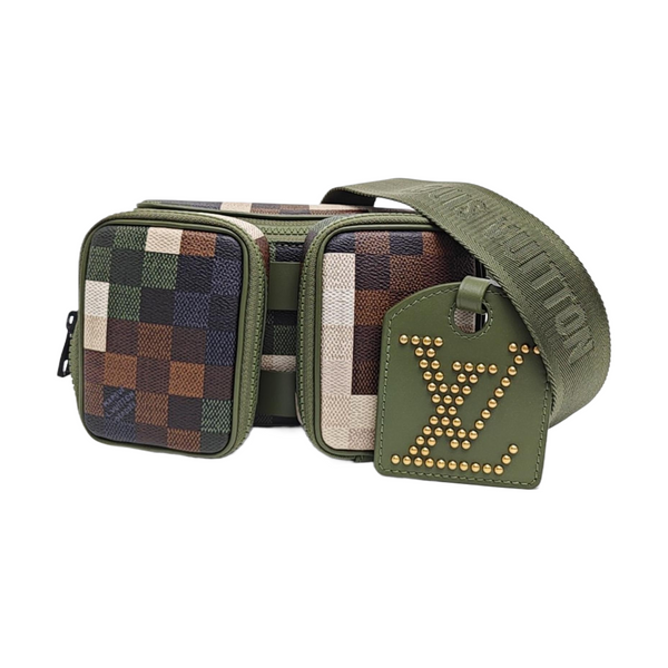 UTILITY Damier Coated Canvas Green