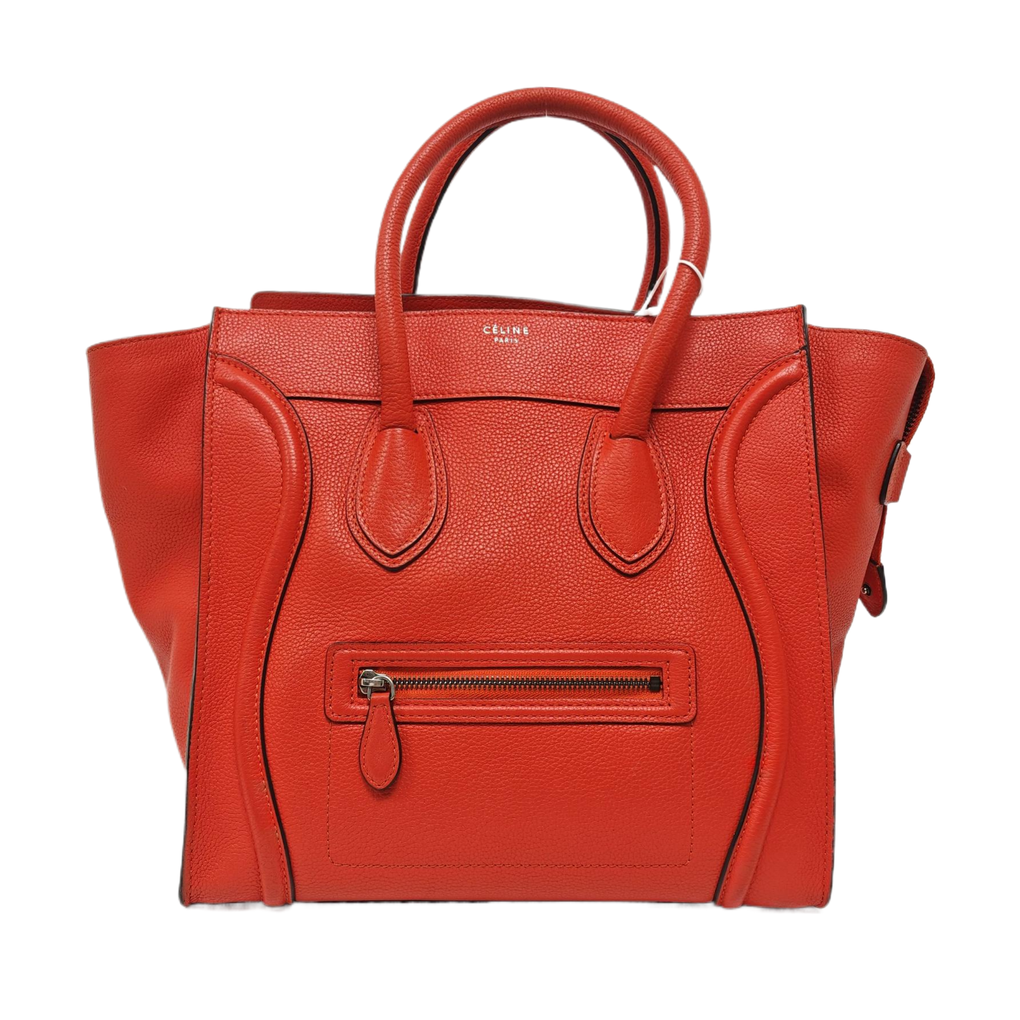 Authenticated pre-owned  LUGGAGE Mini Calfskin Red - Tote Bag at Looply