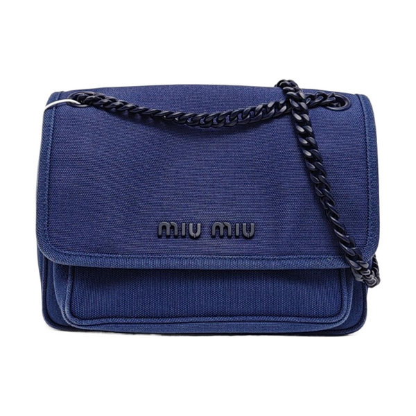 Canvas Crossbody Bag Blue
