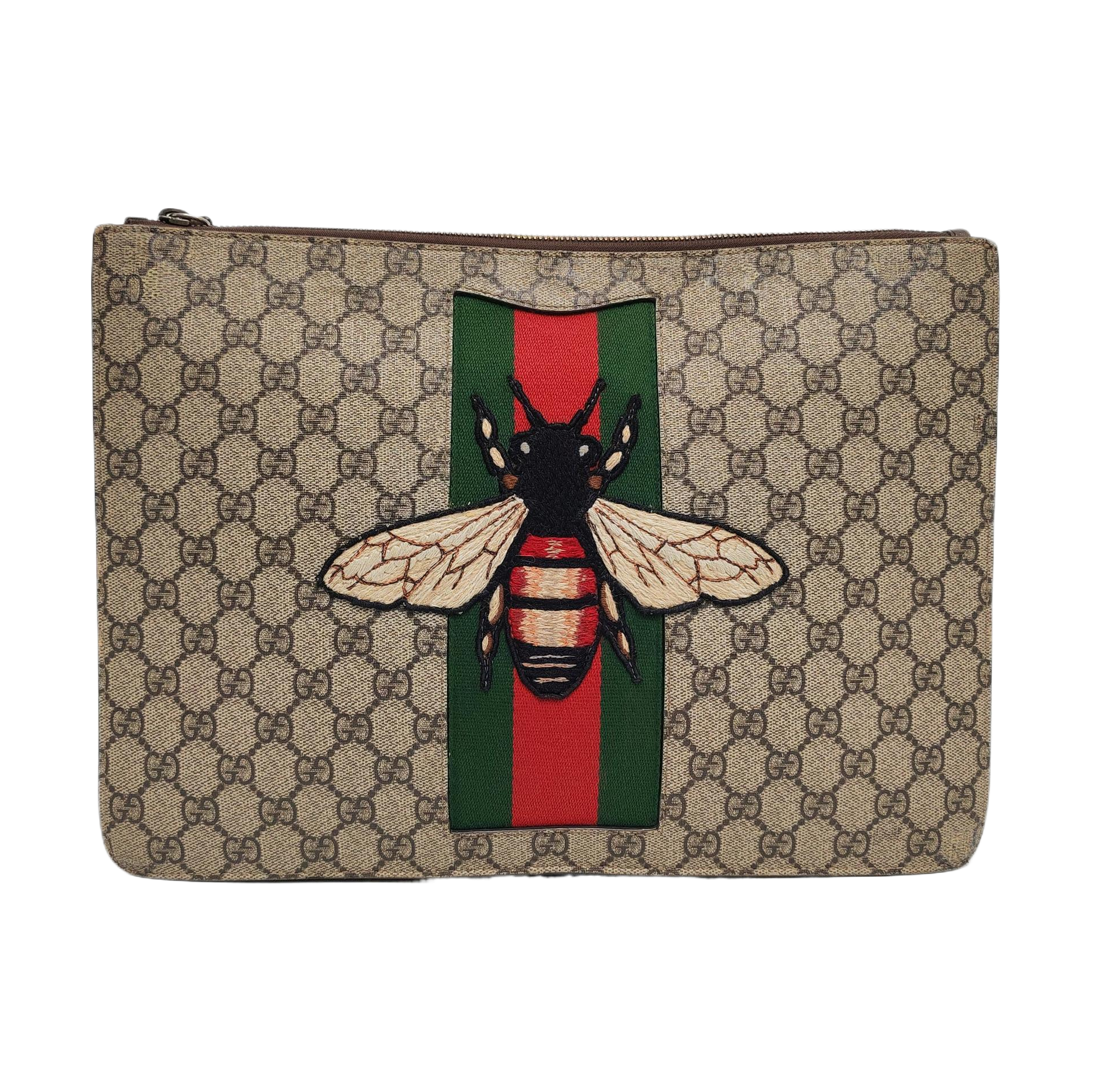 GG Supreme Monogram Coated Canvas Brown