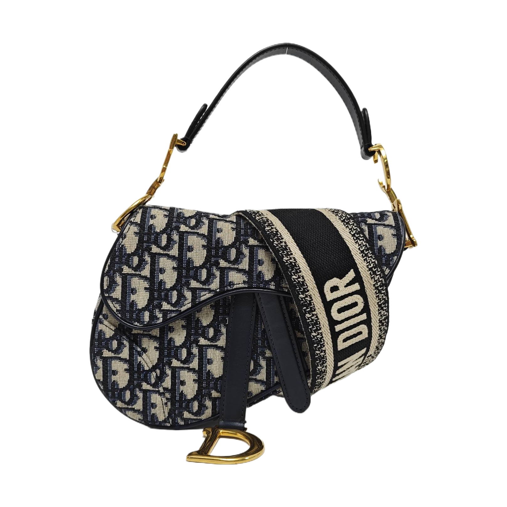 Saddle Mini Oblique Canvas Blue