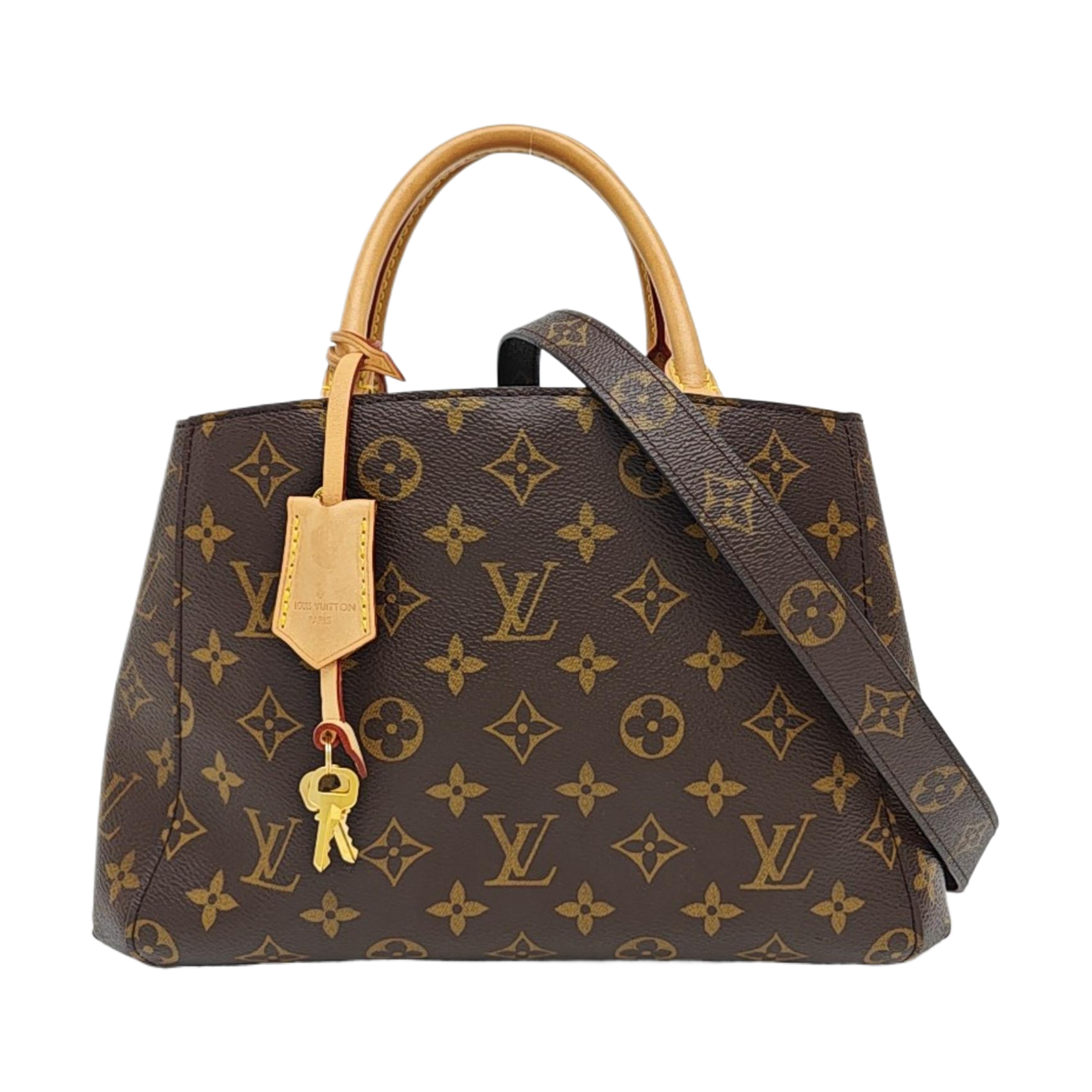 MONTAIGNE Monogram Coated Canvas Brown