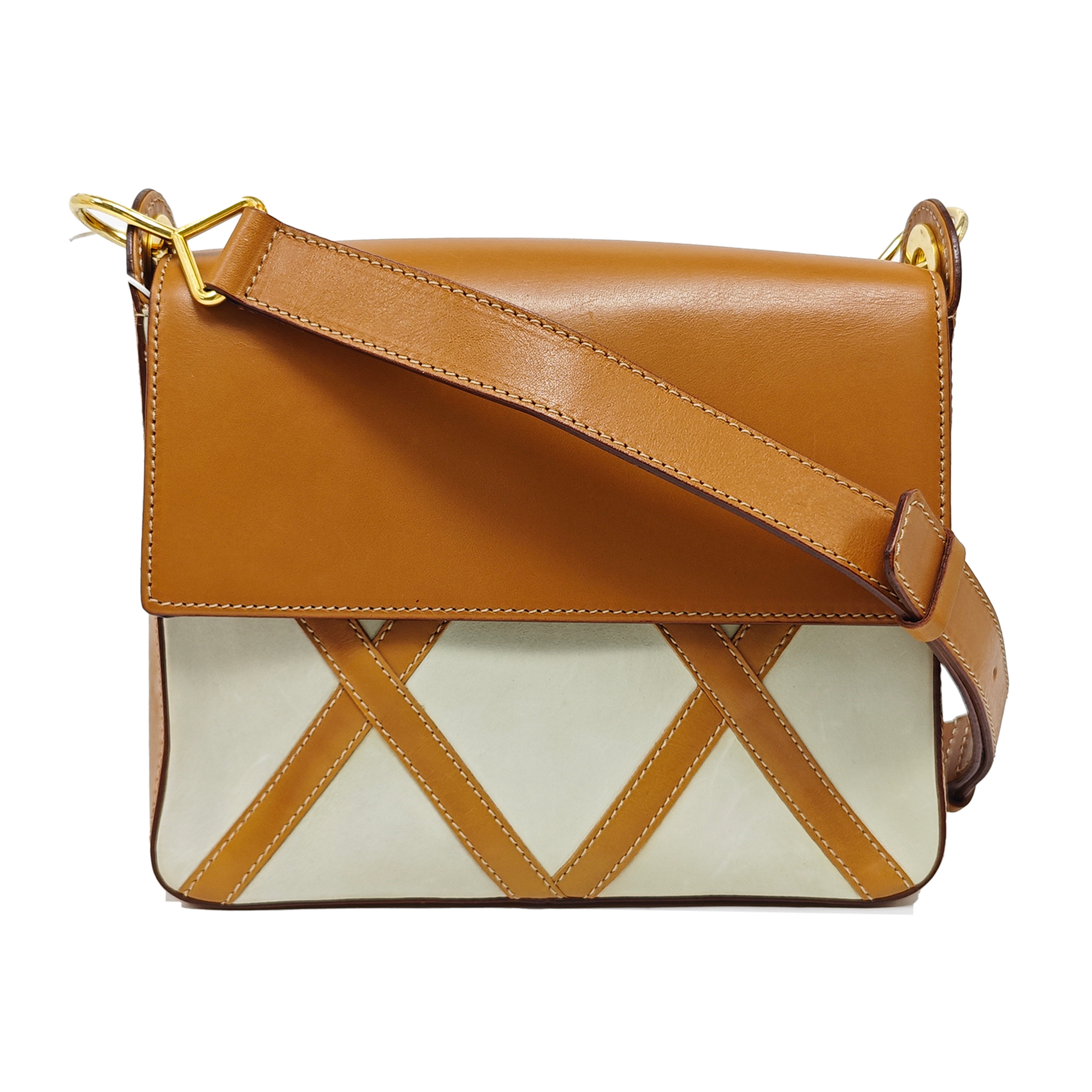 Quilted Calfskin Shoulder Bag Beige