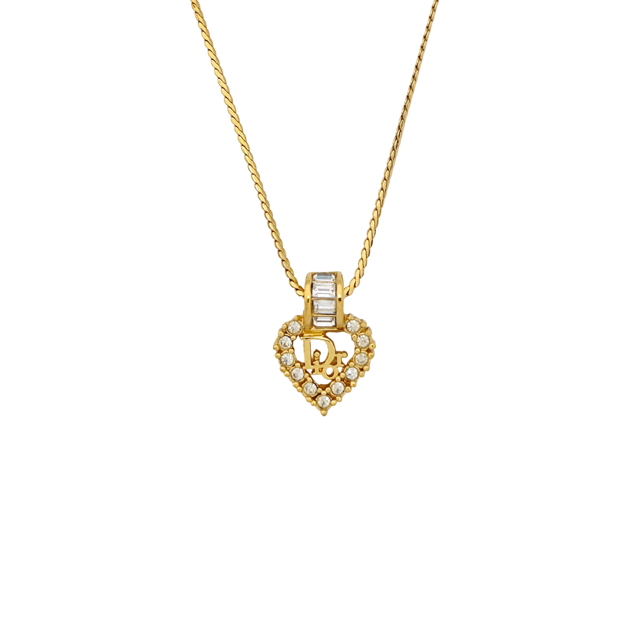 Dior Oblique Metal Gold Necklace