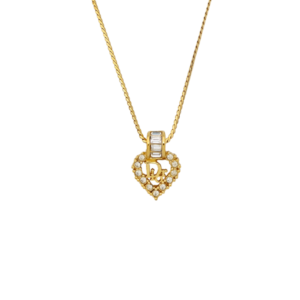 Dior Oblique Metal Gold Necklace