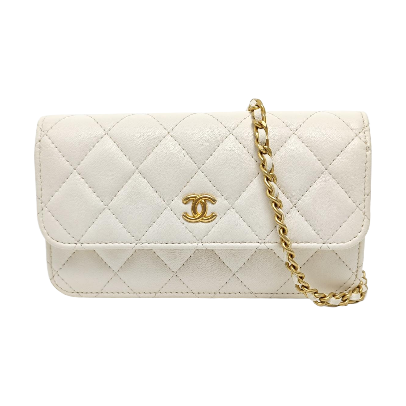 WOC Quilted Lambskin White