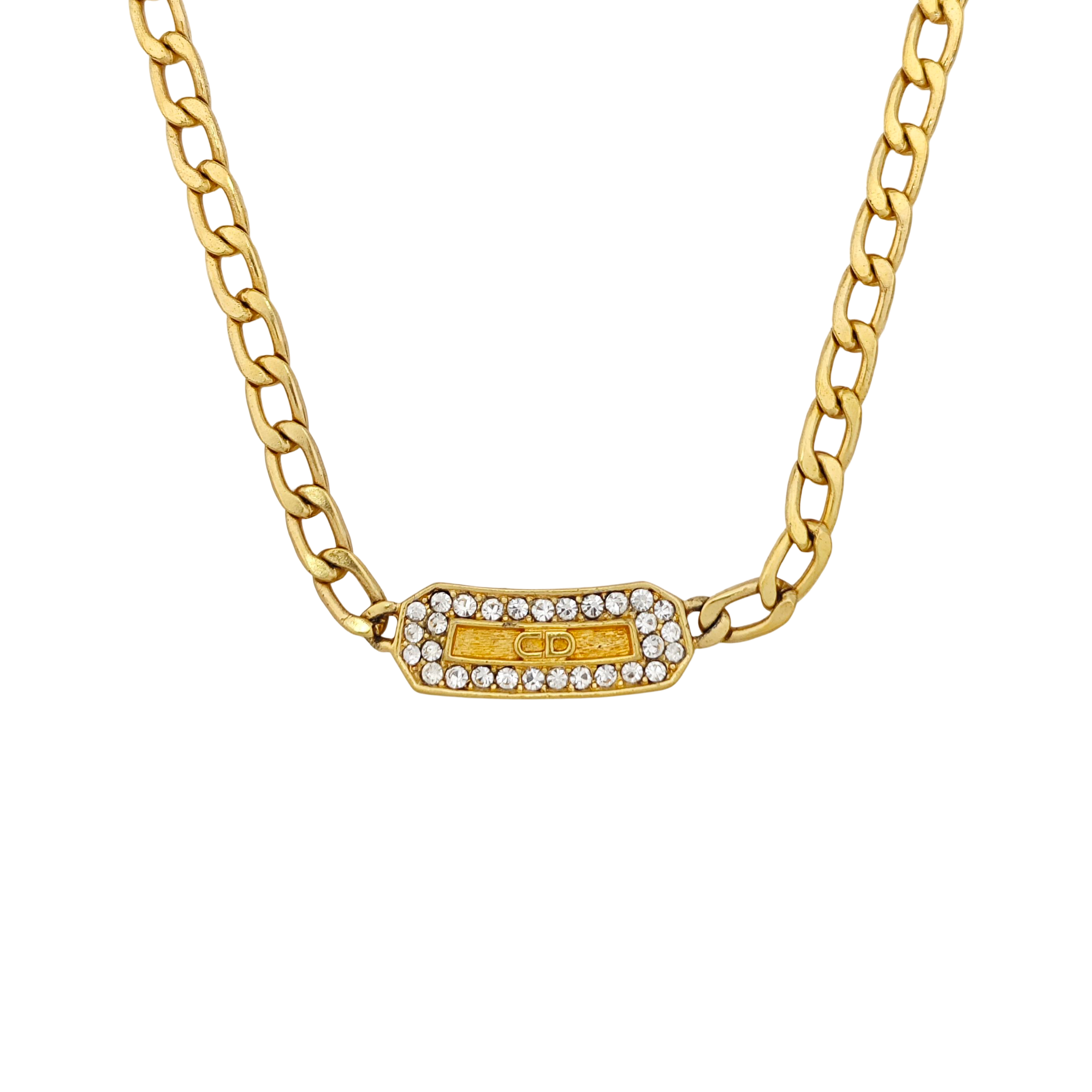 Petit CD Metal Gold Necklace