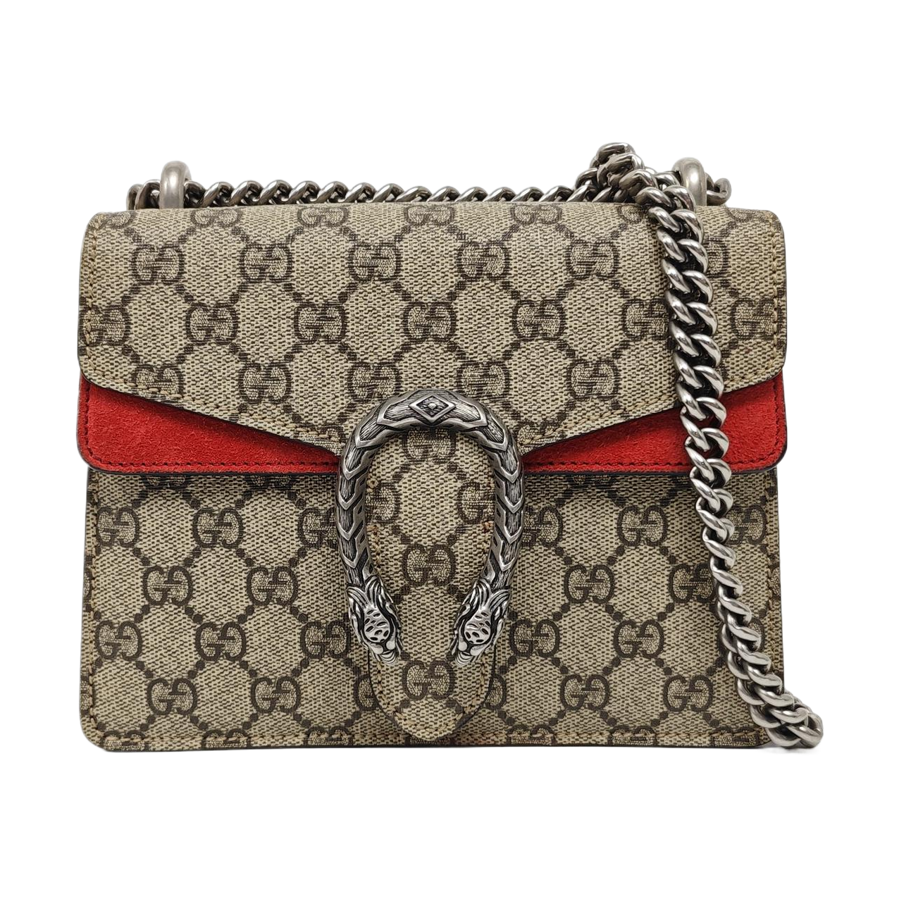 Dionysus Mini Monogram Coated Canvas Beige