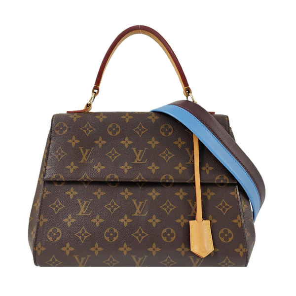 CLUNY MM Monogram Coated Canvas Brown