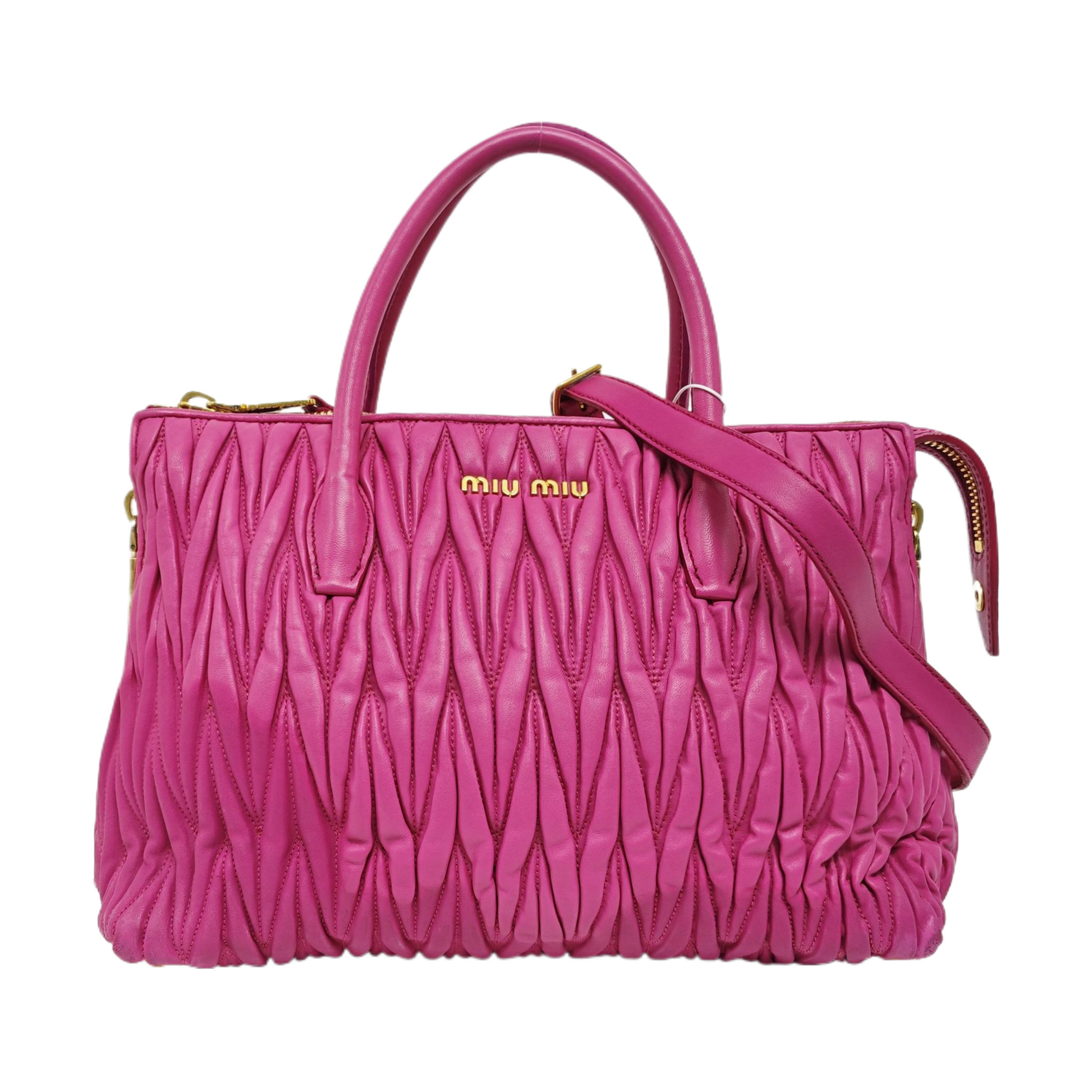 Quilted Lambskin Tote Bag Red