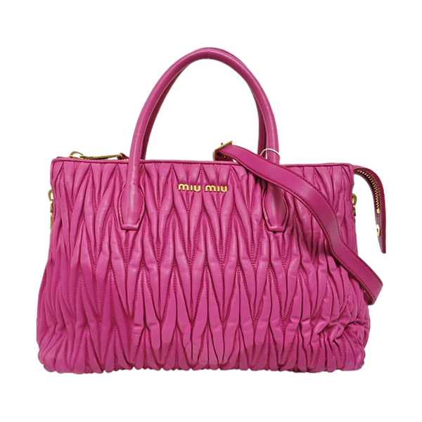 Quilted Lambskin Tote Bag Red