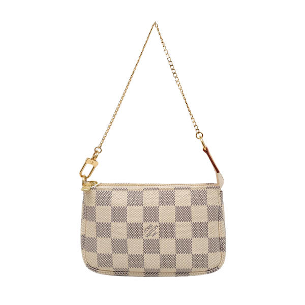 Authenticated pre-owned  ACCESSOIRES Mini Coated Canvas White - Top Handle Bag at Looply