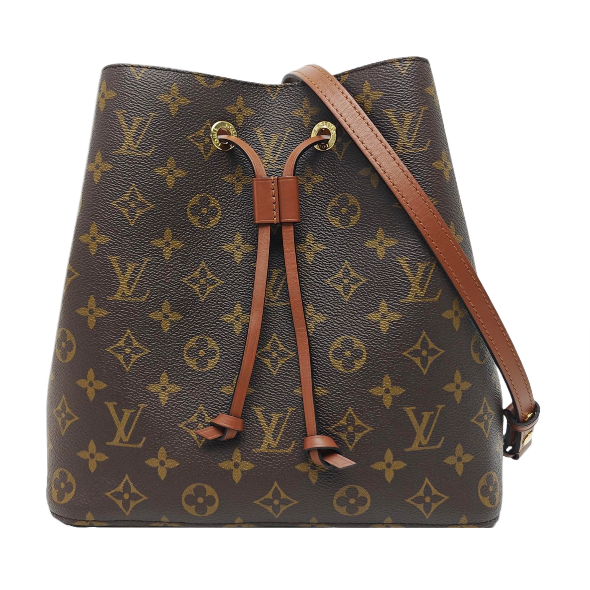 NÉONOÉ MM Monogram Coated Canvas Brown