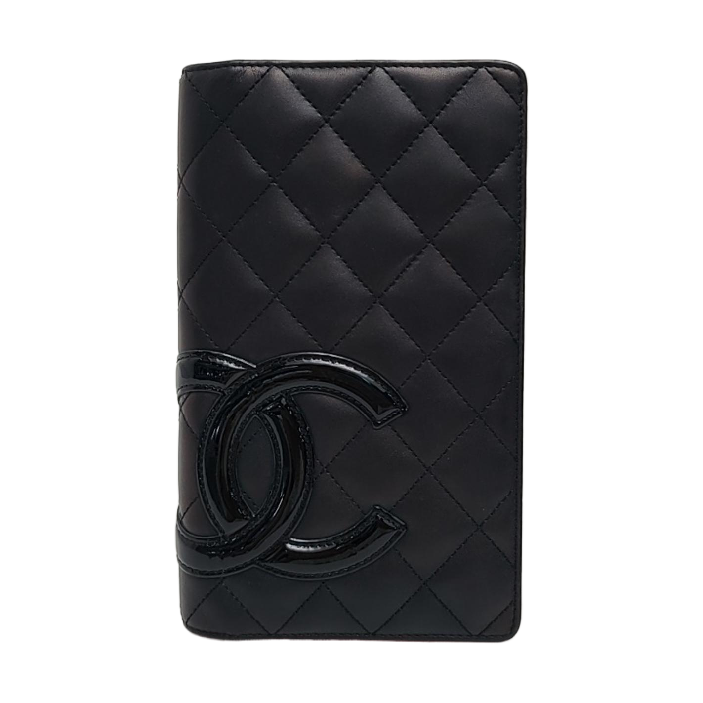 CAMBON Quilted Calfskin Black Wallet