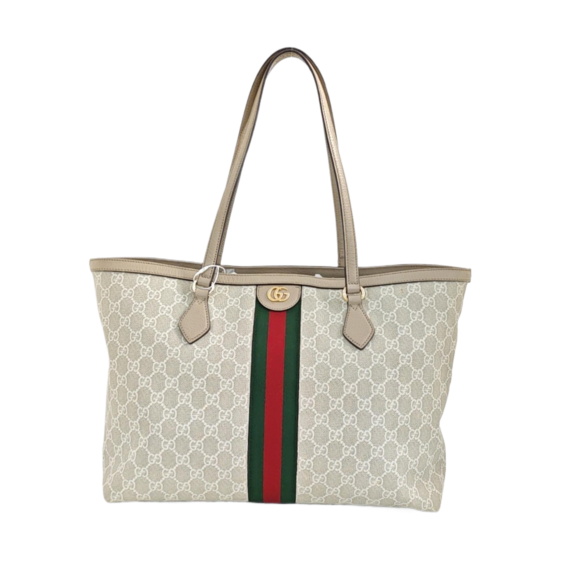 Ophidia Medium Monogram Coated Canvas Beige