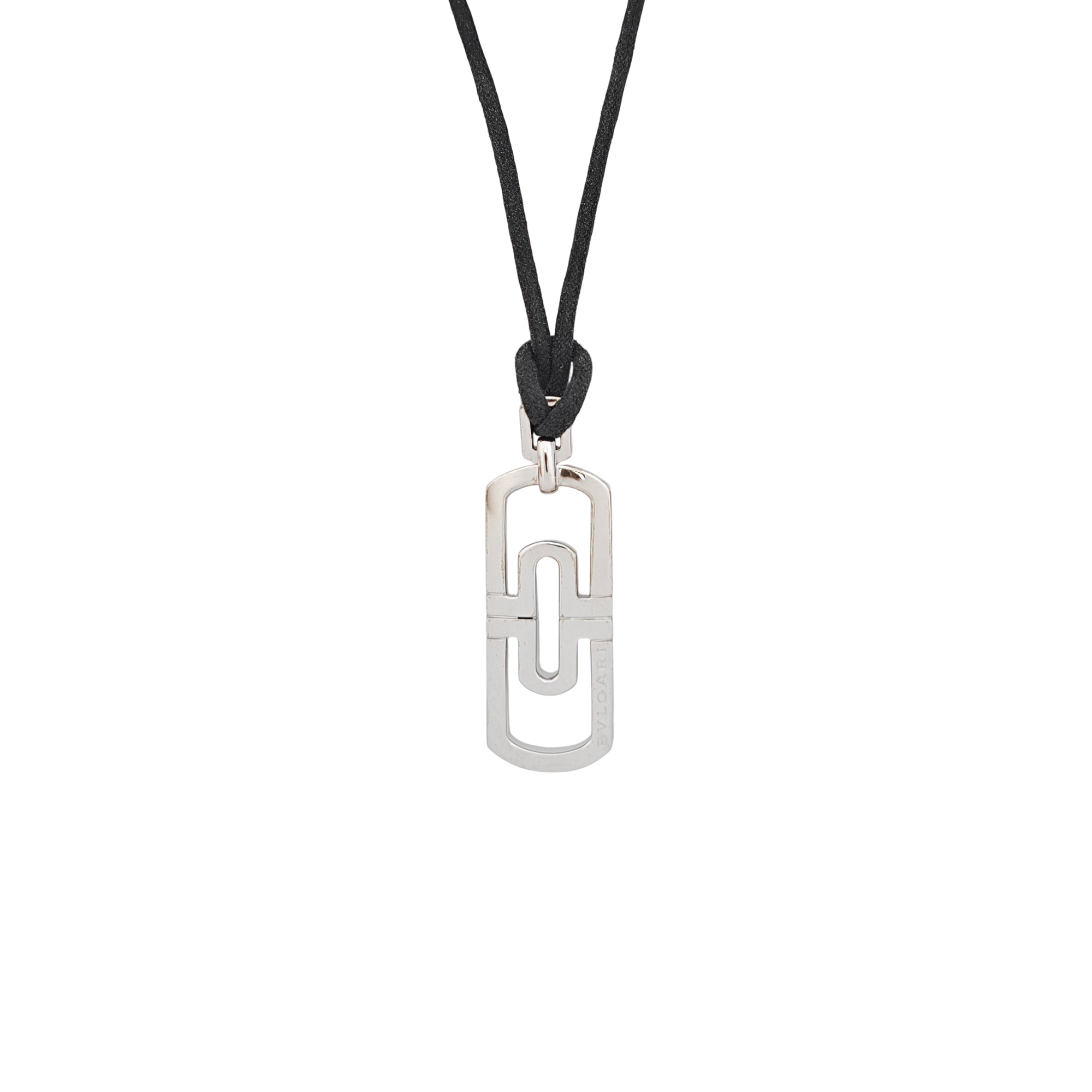 PARENTESI Fabric Black Necklace