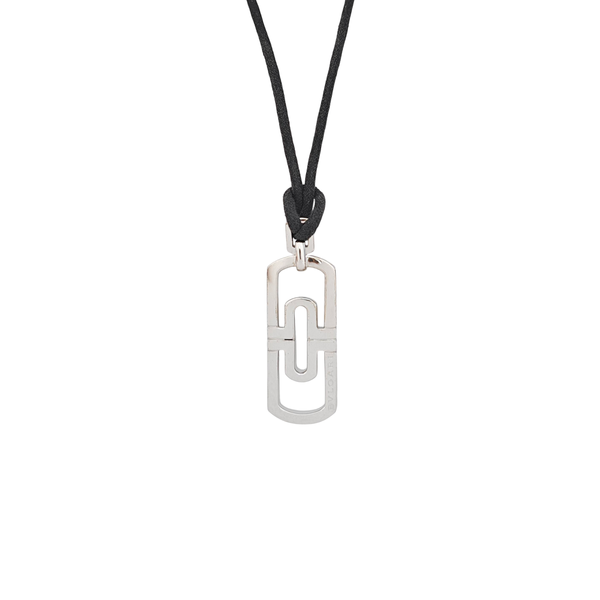 PARENTESI Fabric Black Necklace
