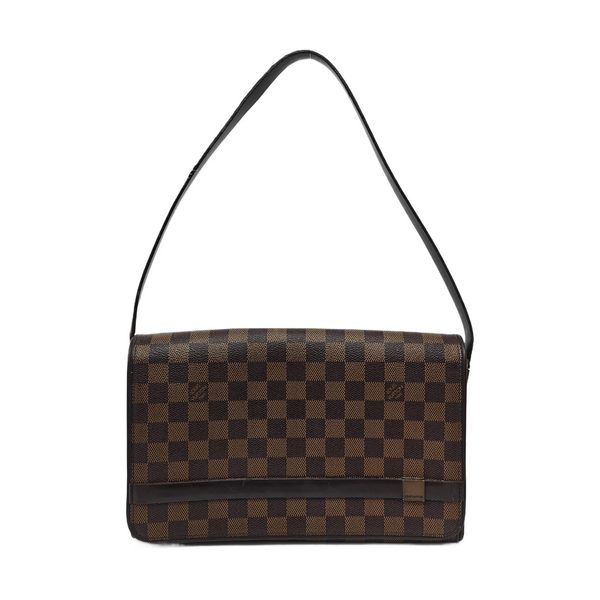 TRIBECA Damier Ebene Coated Canvas Brown