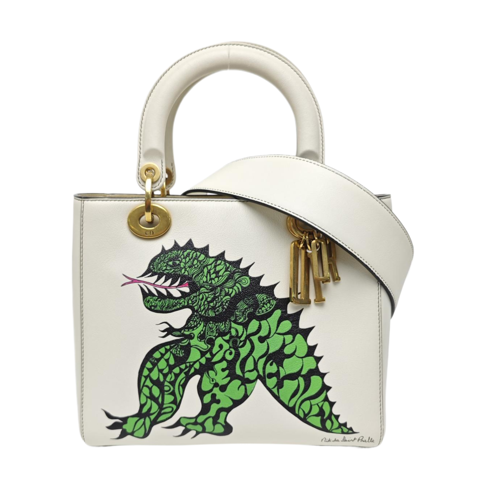 Lady Dior Medium Leather White