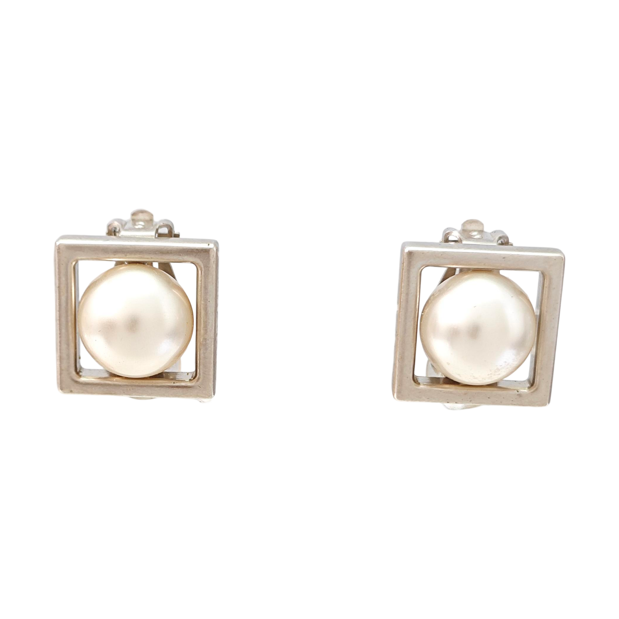 Metal Silver Clip On Earrings
