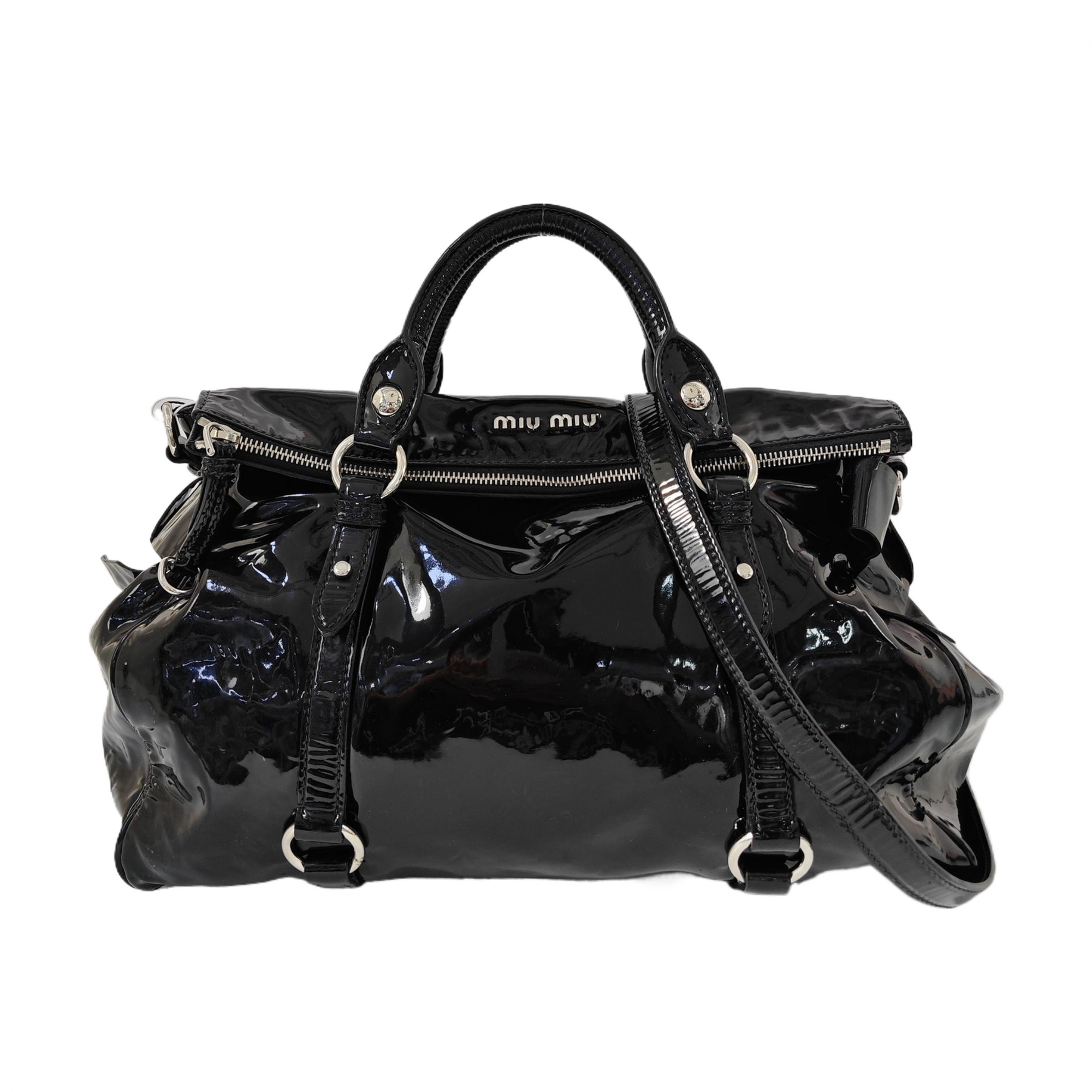 Bow Patent Leather Black