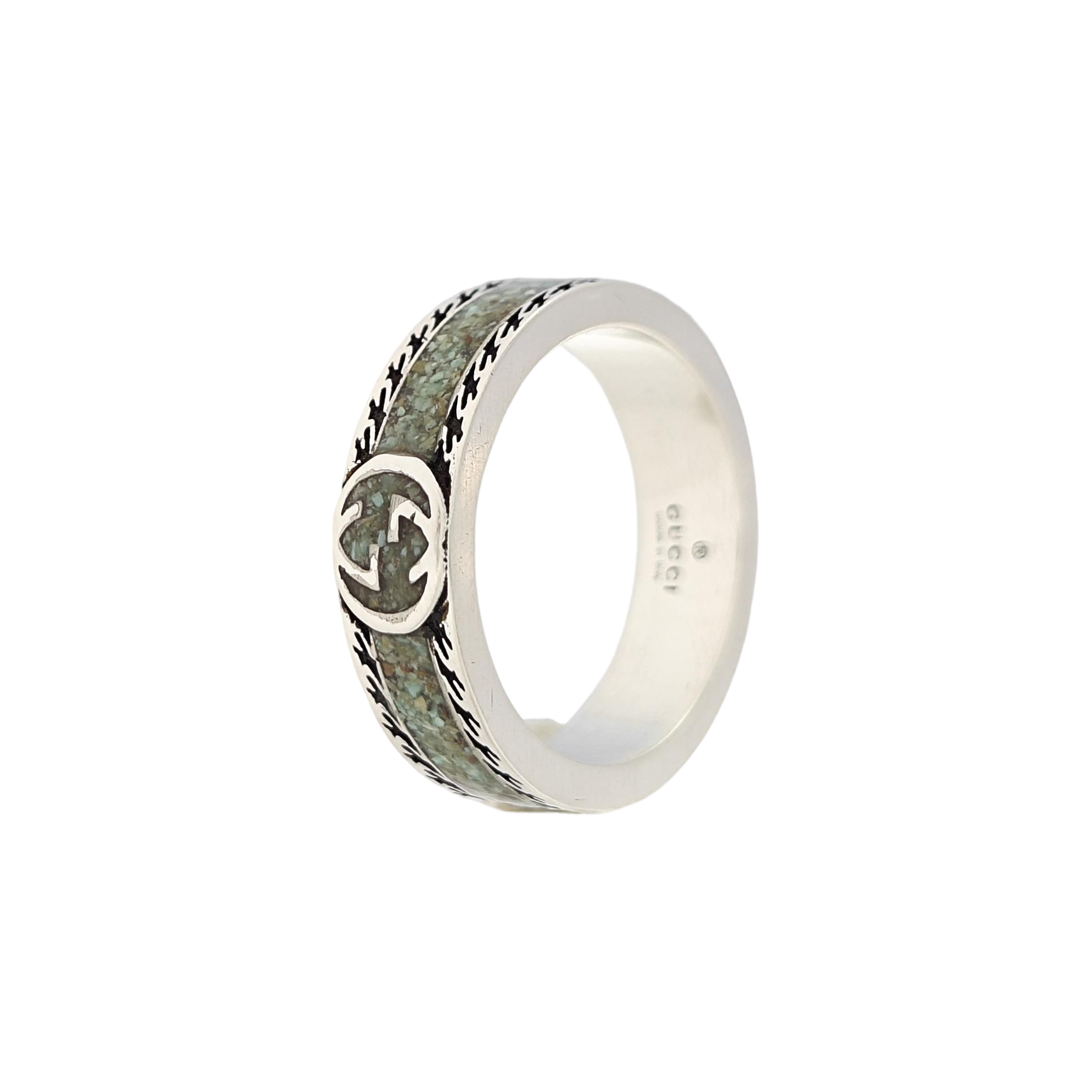 Interlocking G 925 Sterling Silver Ring HK 19