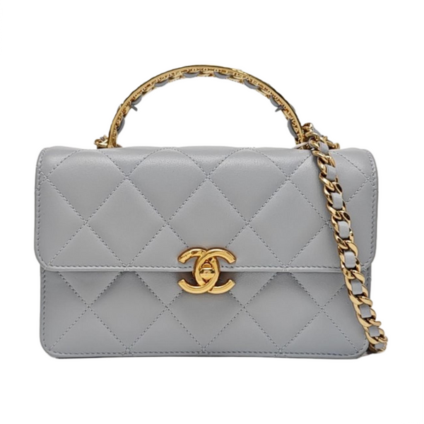 CLASSIC FLAP Mini Quilted Calfskin Blue