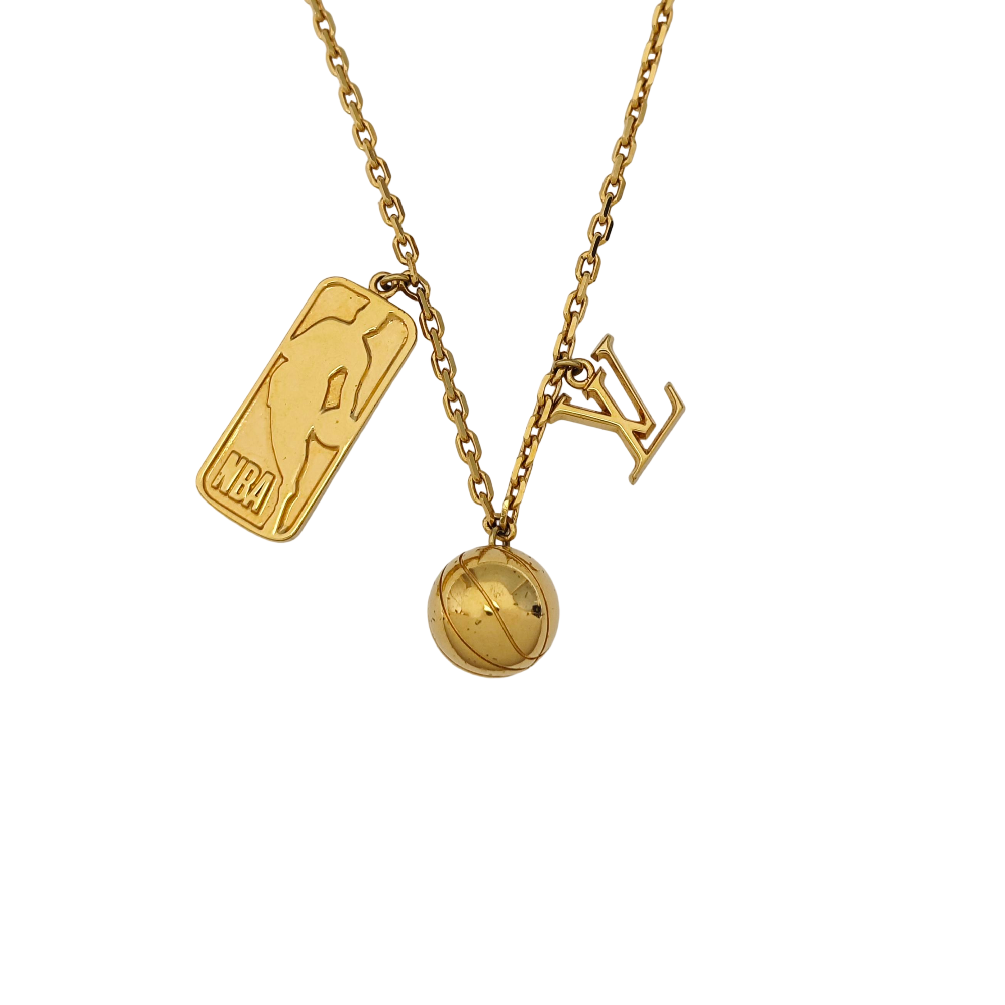 LVxNBA Metal Gold Necklace