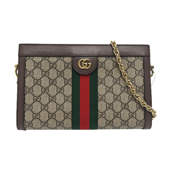 Ophidia Small Monogram Coated Canvas Beige