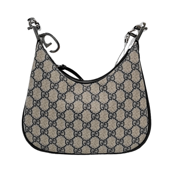 Attache Small Monogram Coated Canvas Beige