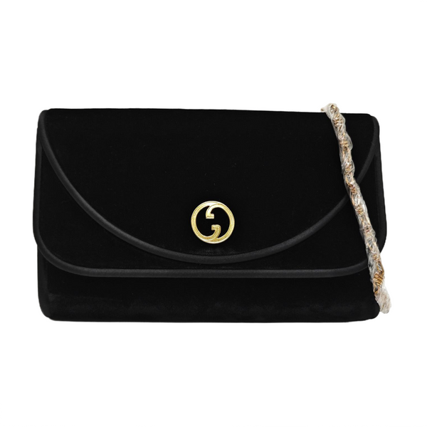 Velvet Shoulder Bag Black
