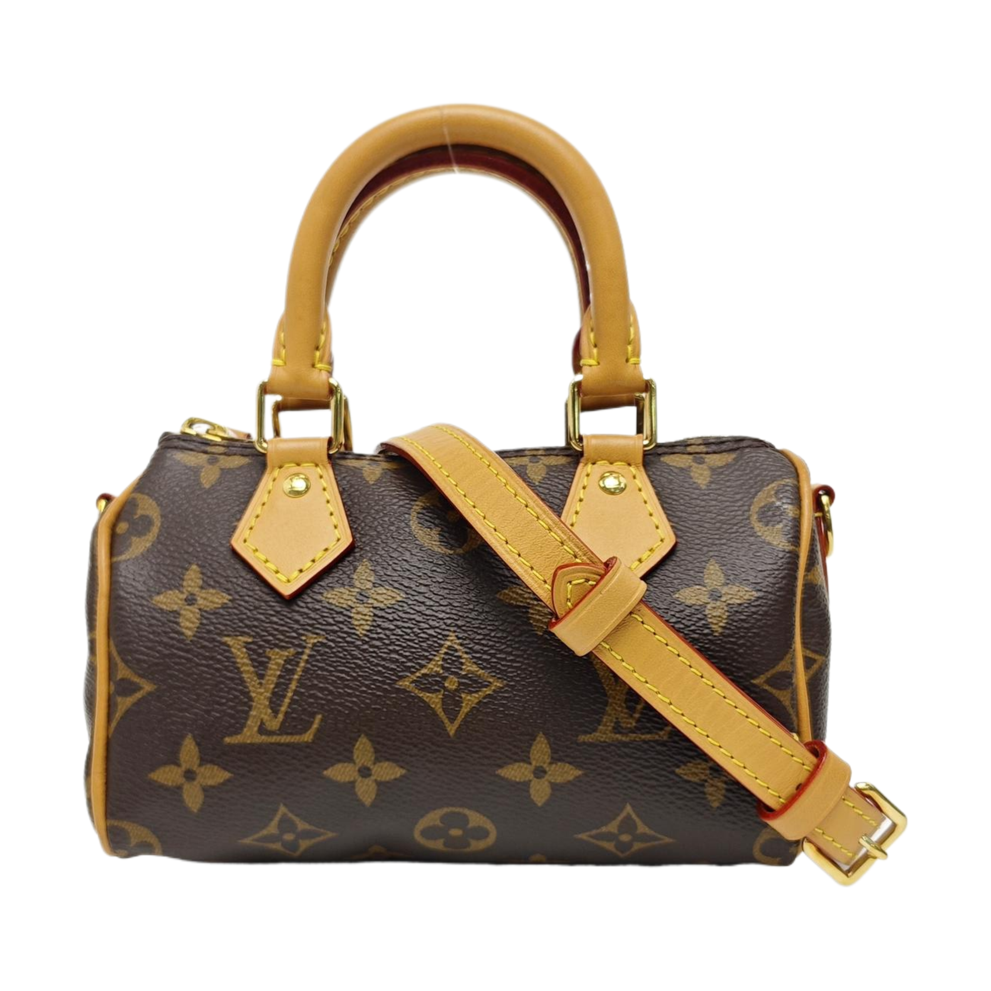 SPEEDY Nano Monogram Coated Canvas Brown